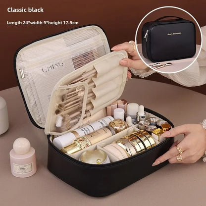 New Women’s Luxury Makeup Bag – Large-Capacity Portable Cosmetic & Toiletry Travel Organizer