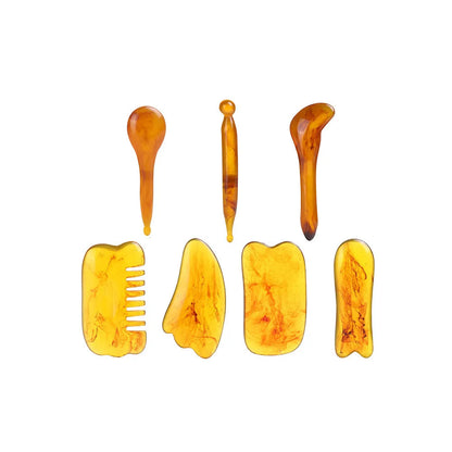7-Piece Gua Sha Massage Tool Set – Face, Neck & Body Scraping Boards for Skin Care & Relaxation