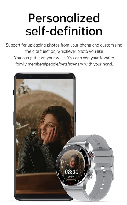 Men’s Bluetooth Call Smart Watch with GPS – AMOLED Full Screen Fitness Tracker for iOS & Android