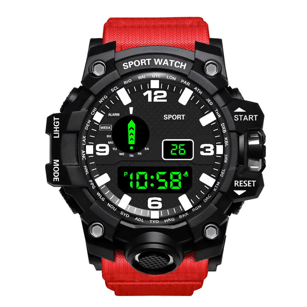 MAYZHISU Men’s Digital Sports Watch | Large Dial | Alarm, Stopwatch & Backlight | 3ATM Water Resistant | Military Style Wristwatch