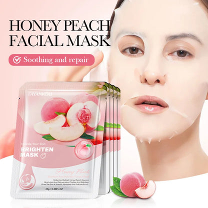 10 Pcs Fruit Facial Masks – Moisturizing, Brightening & Firming Korean Skincare Sheet Masks for Hydrating Face Care
