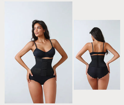 Women’s Adjustable Waist Trainer Corset Double Belt Tummy Control Workout Shapewear