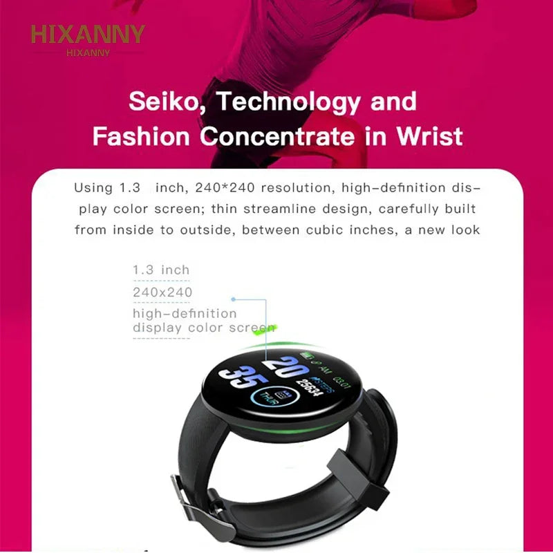 XMSJ Smart Watch Fitness Tracker | Heart Rate & Sleep Monitor | Activity Tracker | Round Touch Screen | Android & iOS