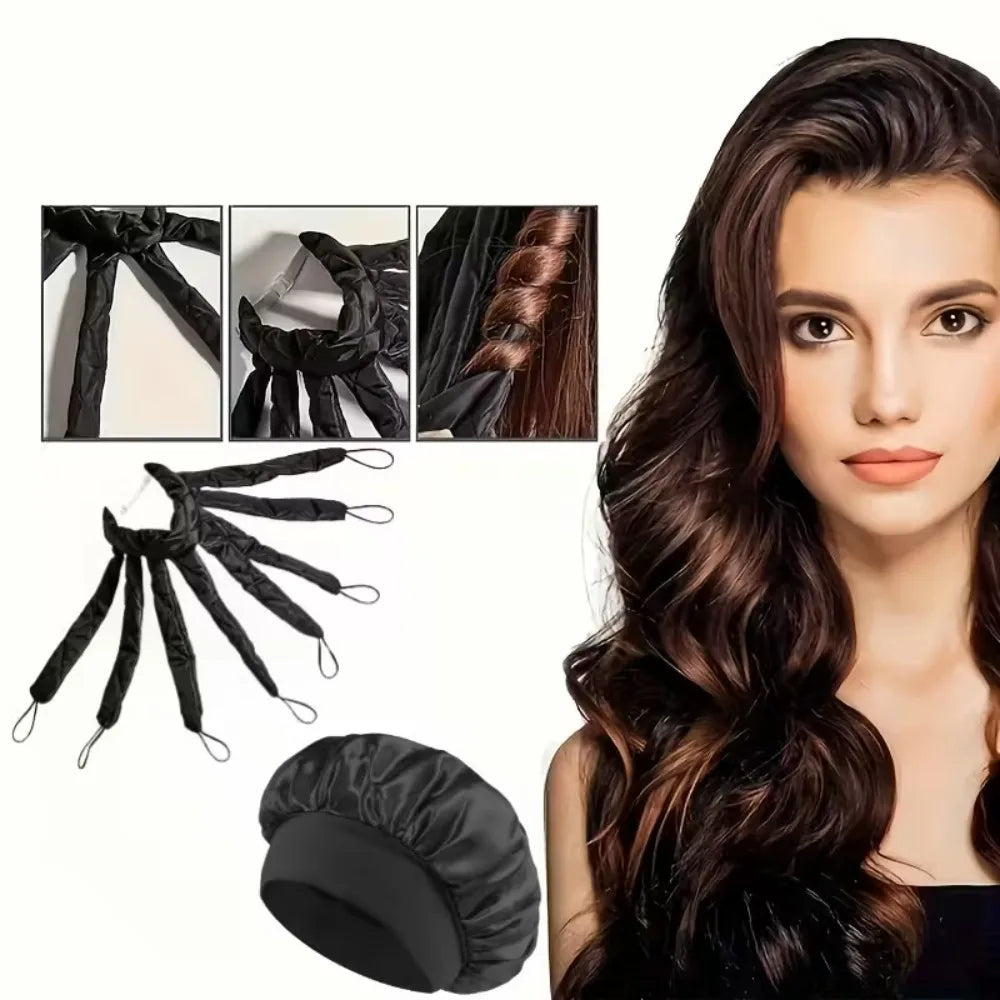 2-Pack Heatless Curling Rod Headbands – Soft Overnight No-Heat Hair Curlers for Long Hair