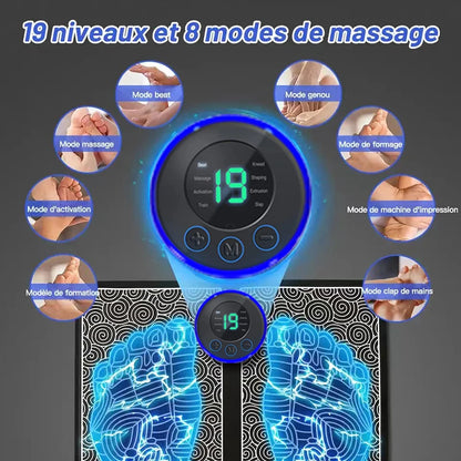 EMS Foot Massager Pad – USB Rechargeable Acupressure & Reflexology Mat for Muscle Stimulation, Pain Relief, and Improved Circulation
