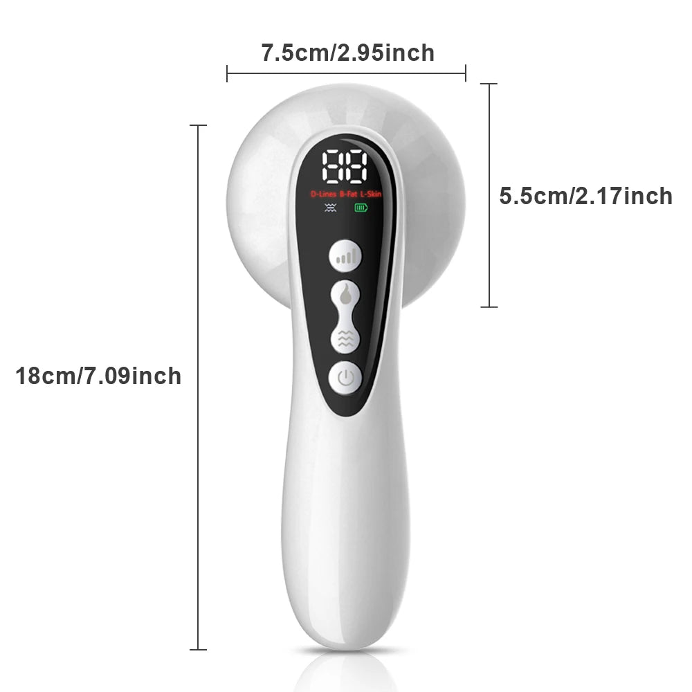Electric Vibrating Body Massager with Heat & Red Light – Handheld Skin Firming & Body Sculpting Device