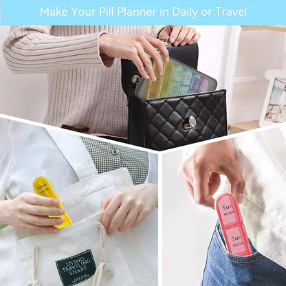 Weekly Pill Organizer 7 Day, 3 Times a Day | Large Travel Pill Box with 21 Compartments for Vitamins & Supplements