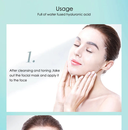 20pcs Hyaluronic Acid & Collagen Face Masks – Moisturizing, Firming, Hydrating Korean Skincare Sheet Masks