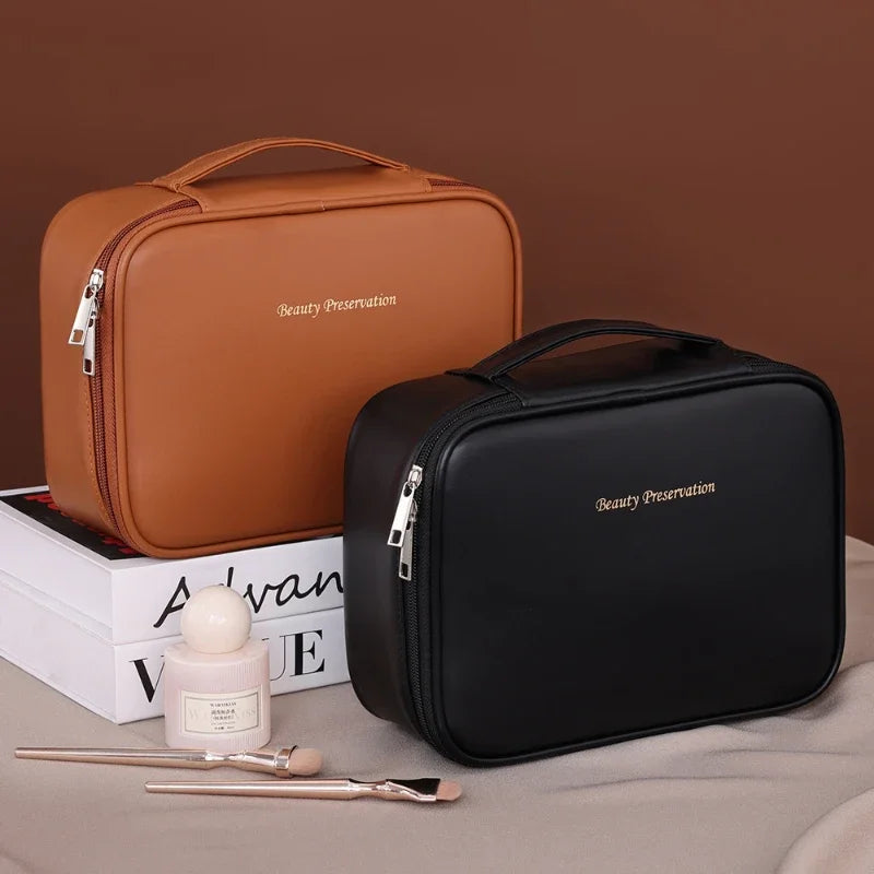 New Women’s Luxury Makeup Bag – Large-Capacity Portable Cosmetic & Toiletry Travel Organizer