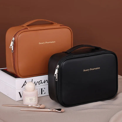 New Women’s Luxury Makeup Bag – Large-Capacity Portable Cosmetic & Toiletry Travel Organizer