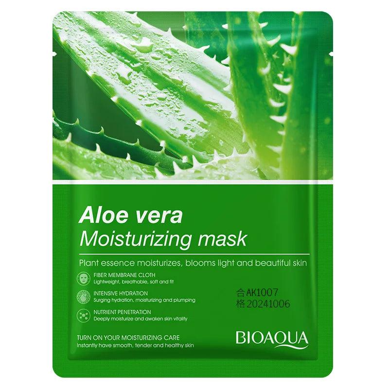 Natural Fruit Facial Sheet Masks – Hydrating, Oil-Control, Moisturizing Skincare with Blueberry, Cucumber, Pomegranate & Aloe