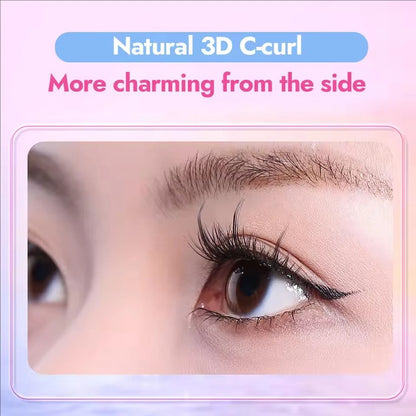 MIAOJIE No-Glue False Eyelashes – Easy 3-Step DIY Natural Look, Lightweight Reusable Lashes for Beginners, Sunflower Design