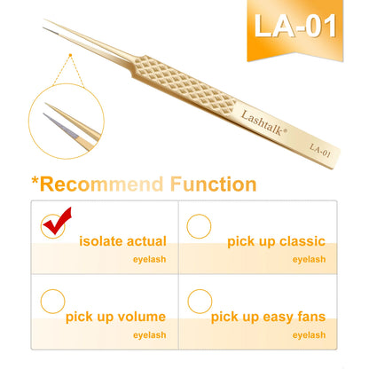 Lashtalk Eyelash Extension Tweezers Makeup Tools From Nagaraku Stainless Steel Non-magnetic Volume FakeLashes Supplies Accurate