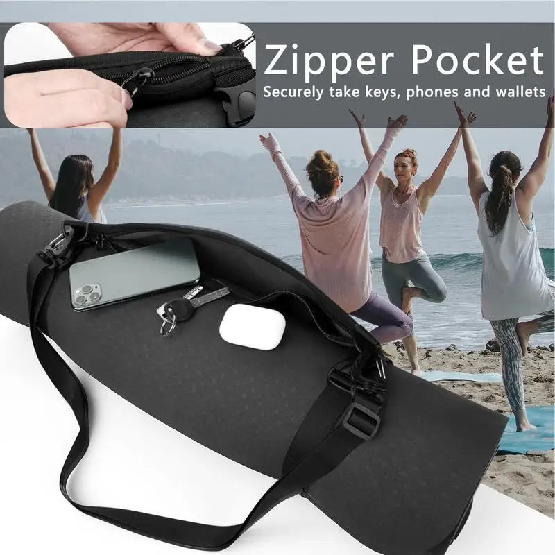 Portable Yoga Mat Carry Bag with Adjustable Shoulder Strap