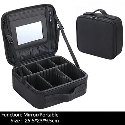 Professional Makeup Case – Women’s Cosmetic Organizer, Brush & Nail Tool Storage Box, Beauty Travel Suitcase