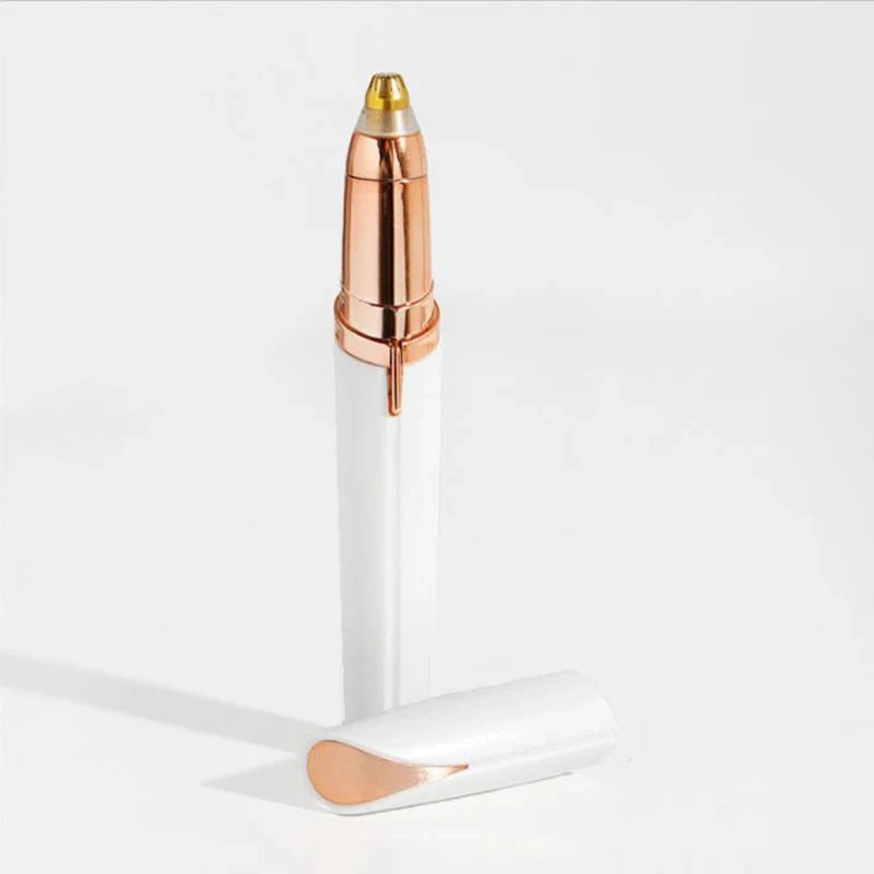 2-in-1 Electric Eyebrow Trimmer & Nose Hair Remover – Portable Facial Grooming Tool