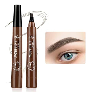 4 Tip Eyebrow Pencil Waterproof Long Lasting Micro Fork Brow Pen Natural Look