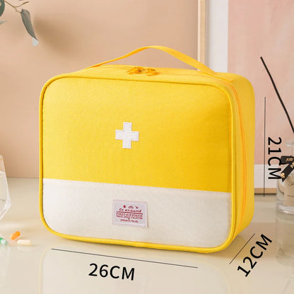 Portable Travel Medicine Storage Bag First Aid Organizer Large Capacity Oxford Case