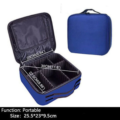 Professional Makeup Case – Women’s Cosmetic Organizer, Brush & Nail Tool Storage Box, Beauty Travel Suitcase