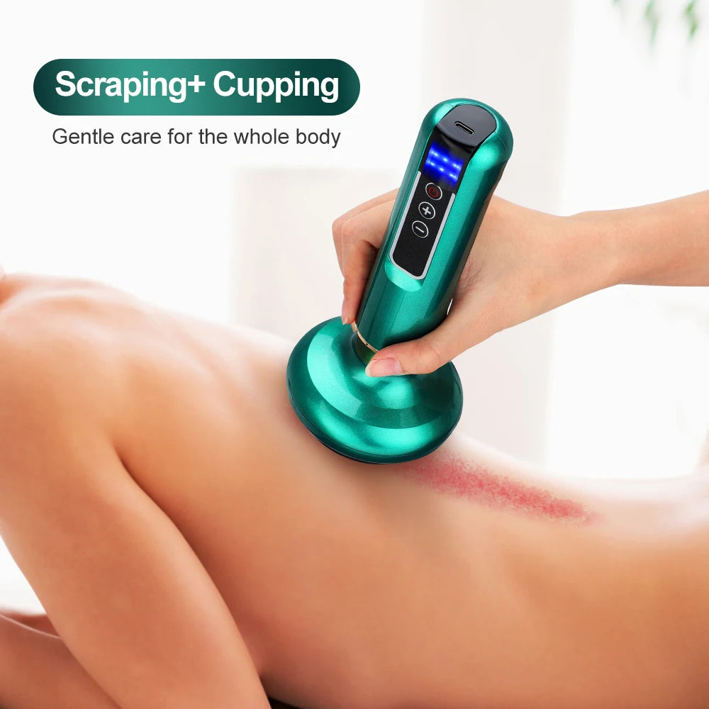 Electric Gua Sha Vacuum Massager – Anti-Cellulite Suction Cup with Infrared Heat Therapy for Slimming & Skin Rejuvenation