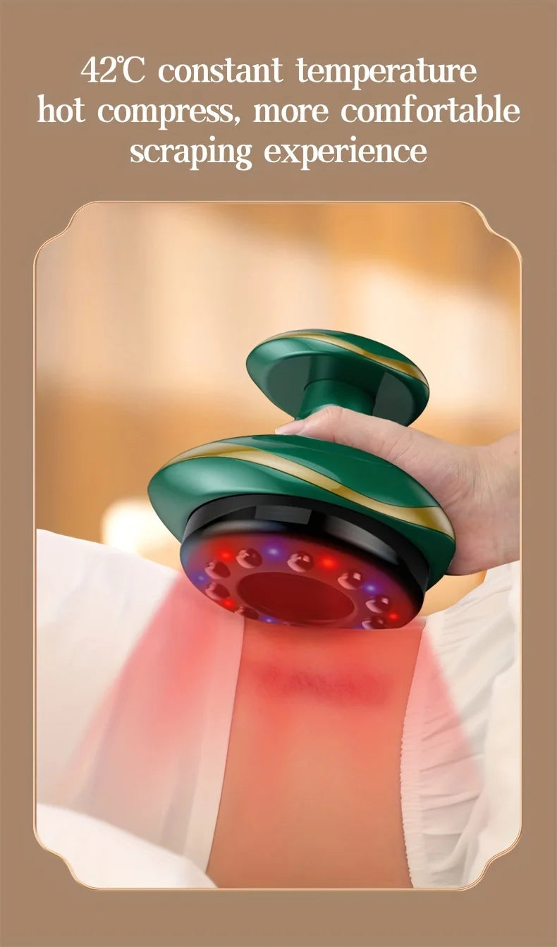 Electric Meridian Massage Brush Body Cupping Scraping Massager for Back & Abdomen