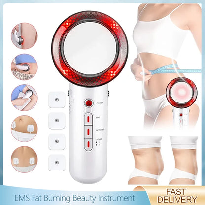 3-in-1 Ultrasonic Body Slimming & Weight Loss Massage Device – Microcurrent, Infrared & Electric Therapy