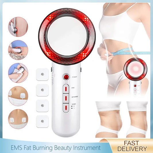 3-in-1 Ultrasonic Body Slimming & Weight Loss Massage Device – Microcurrent, Infrared & Electric Therapy
