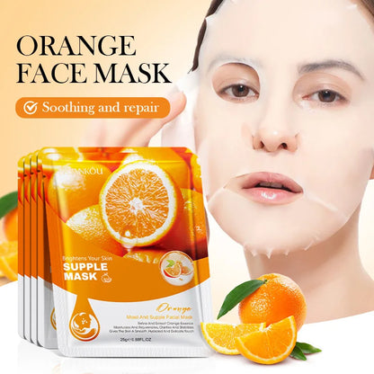 10 Pcs Fruit Facial Masks – Moisturizing, Brightening & Firming Korean Skincare Sheet Masks for Hydrating Face Care