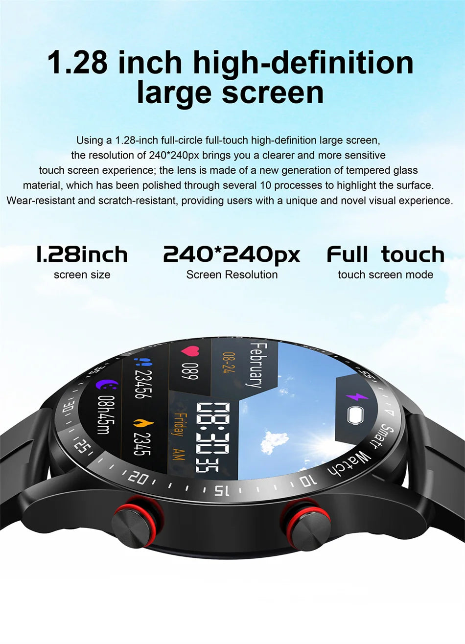 Men’s Bluetooth Smart Watch | Fitness & Activity Tracker | Call & Message Alerts | Waterproof Sports Smartwatch with Box