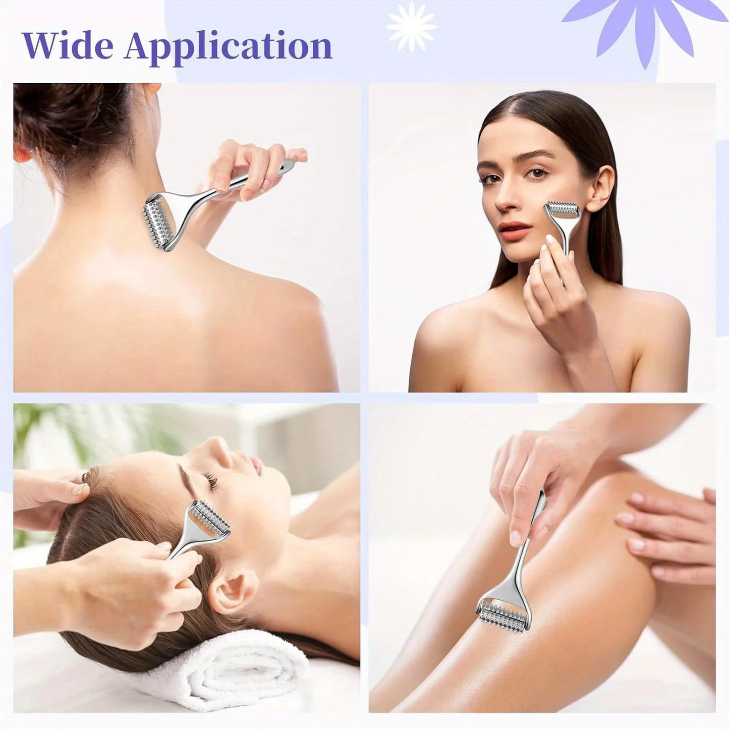 Stainless Steel Face Roller Eye Massager Tool Facial Massage Roller Skincare Tool