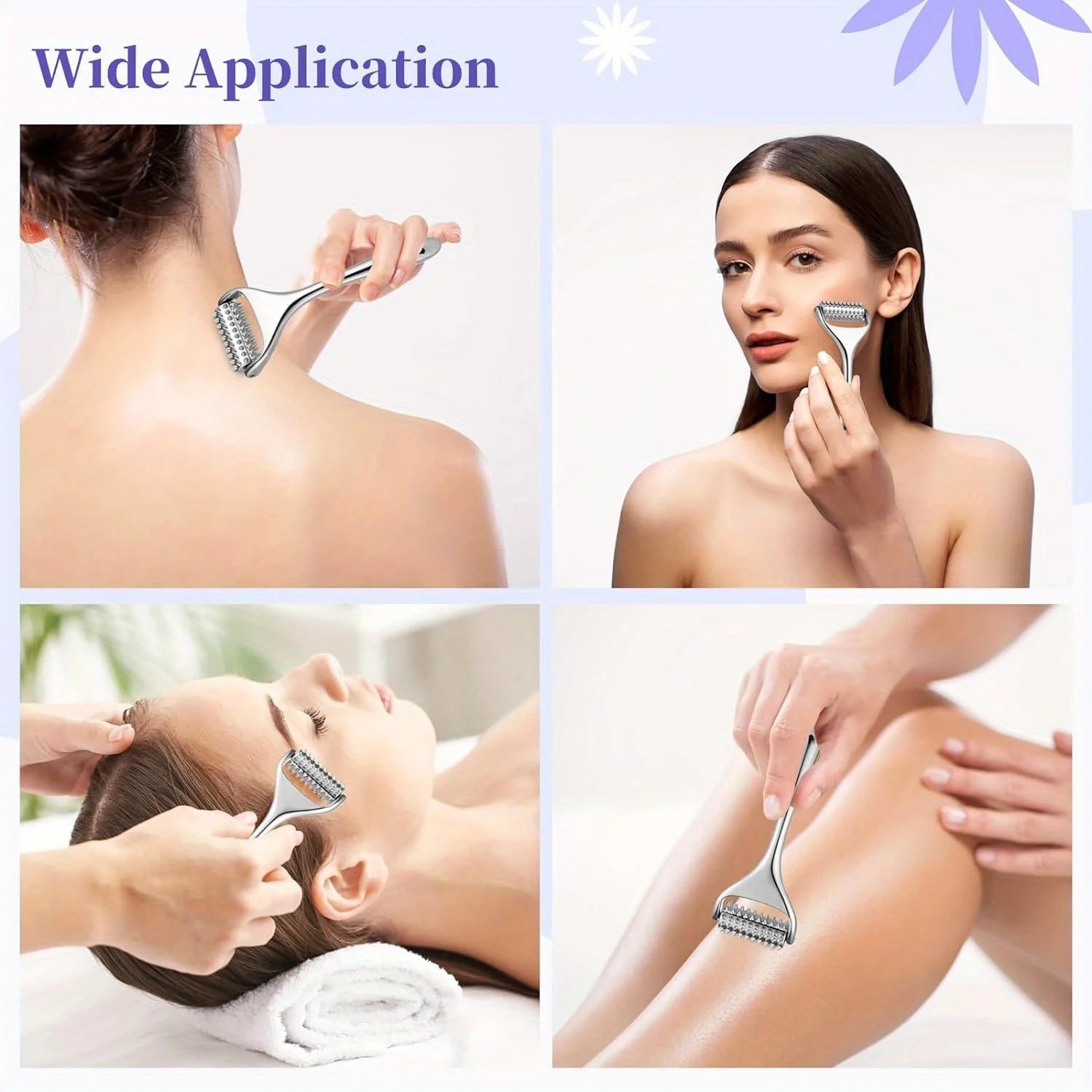 Stainless Steel Face Roller Eye Massager Tool Facial Massage Roller Skincare Tool