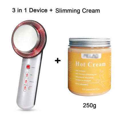 3-in-1 Ultrasonic Body Massager & Skin Firming Device – Microcurrent & Infrared