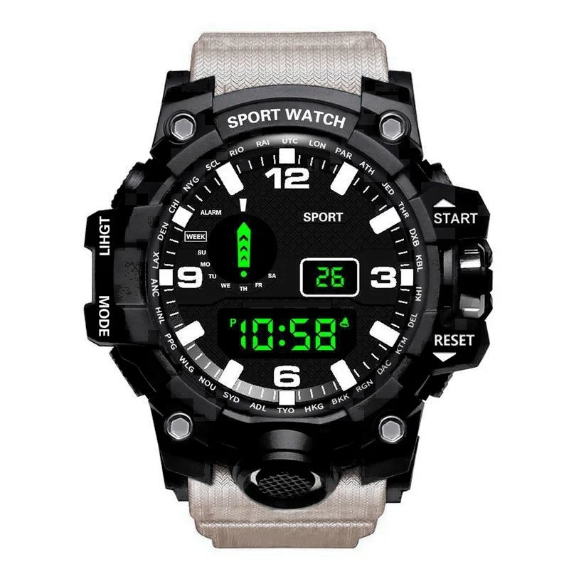 MAYZHISU Men’s Digital Sports Watch | Large Dial | Alarm, Stopwatch & Backlight | 3ATM Water Resistant | Military Style Wristwatch