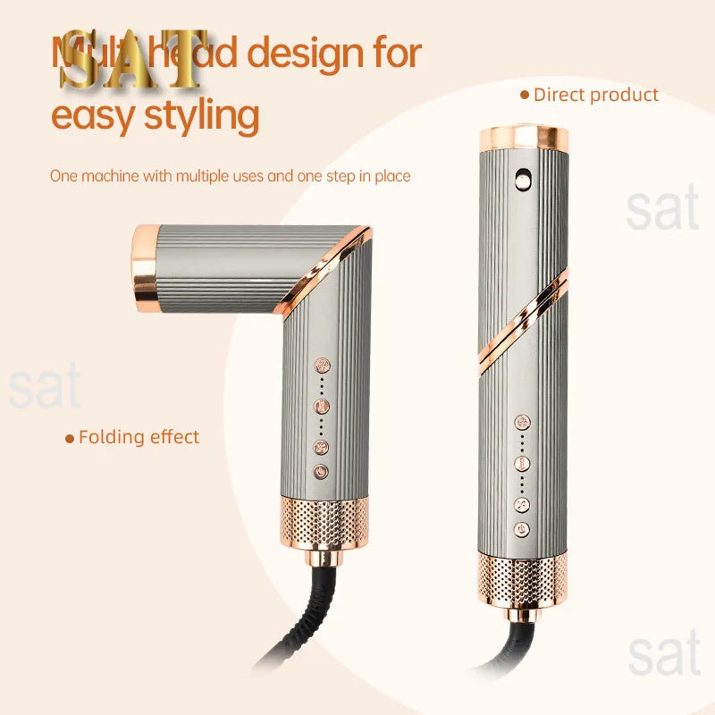 6-in-1 Hot Air Hair Styler Dryer Brush Auto Curler Straightener Volumizer 1400W