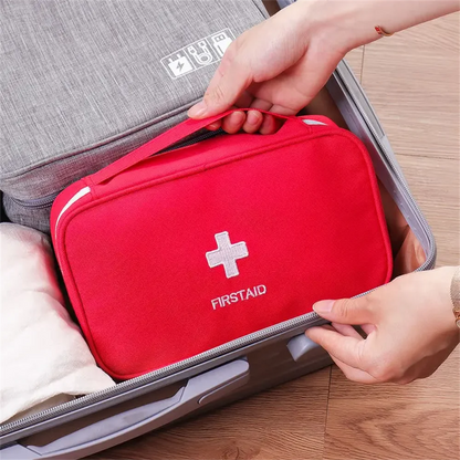 Portable First Aid Kit Bag Emergency Medical Storage Organizer Travel Survival Pouch