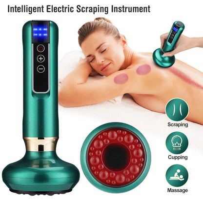 Electric Gua Sha Vacuum Massager – Anti-Cellulite Suction Cup with Infrared Heat Therapy for Slimming & Skin Rejuvenation