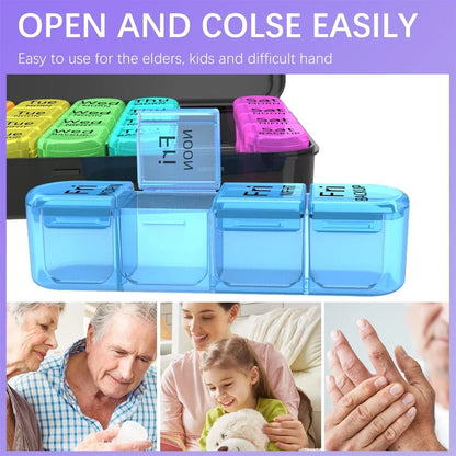 Weekly Pill Organizer 7 Day, 3 Times a Day | Large Travel Pill Box with 21 Compartments for Vitamins & Supplements