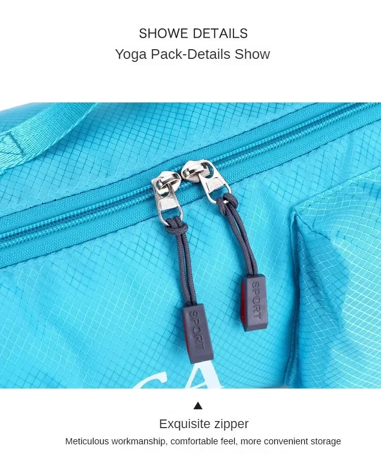 Yoga Mat Carrying Bag with Zipper Pockets – Large Capacity Fitness Gym Knapsack, Waterproof Sports Yoga Mat Holder (Women)