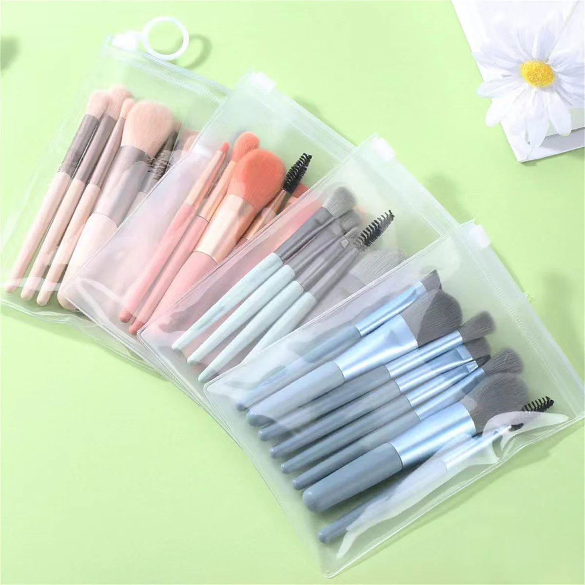 8PCS Soft Fluffy Makeup Brush Set Foundation Blush Powder Eyeshadow Kabuki Blending Brushes