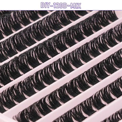 DIY Lash Clusters Extension Kit – Individual Eyelash Set (5–16mm) with Bond, Seal & Applicator Tool
