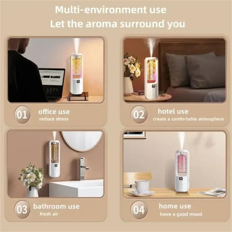 5-Gear Wall-Mounted Aroma Diffuser – Essential Oil Humidifier & Air Freshener for Bedroom, Bathroom, or Office