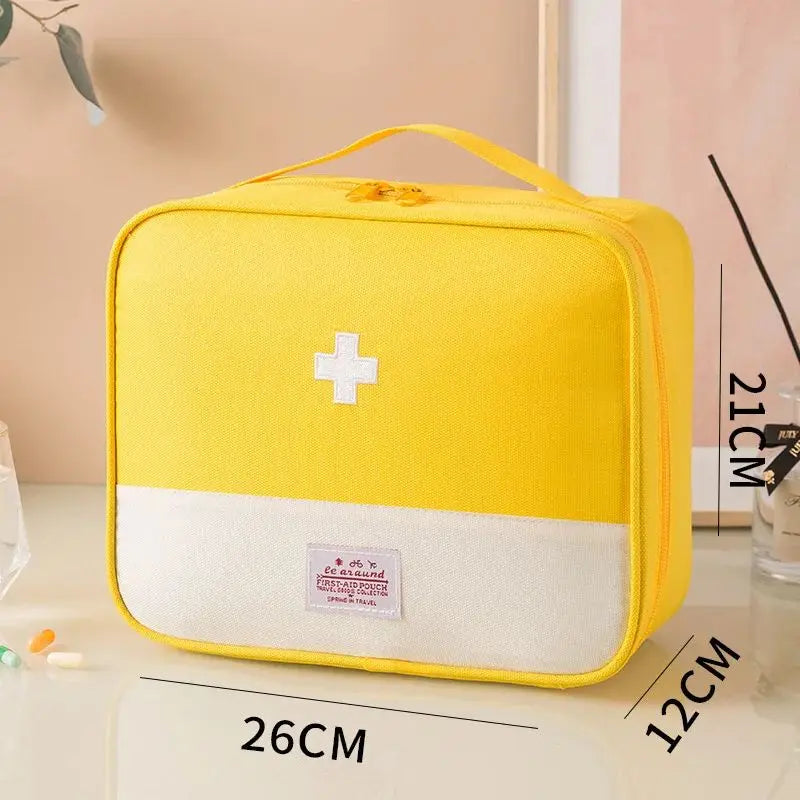 Portable Travel Medicine Storage Bag First Aid Organizer Large Capacity Oxford Case