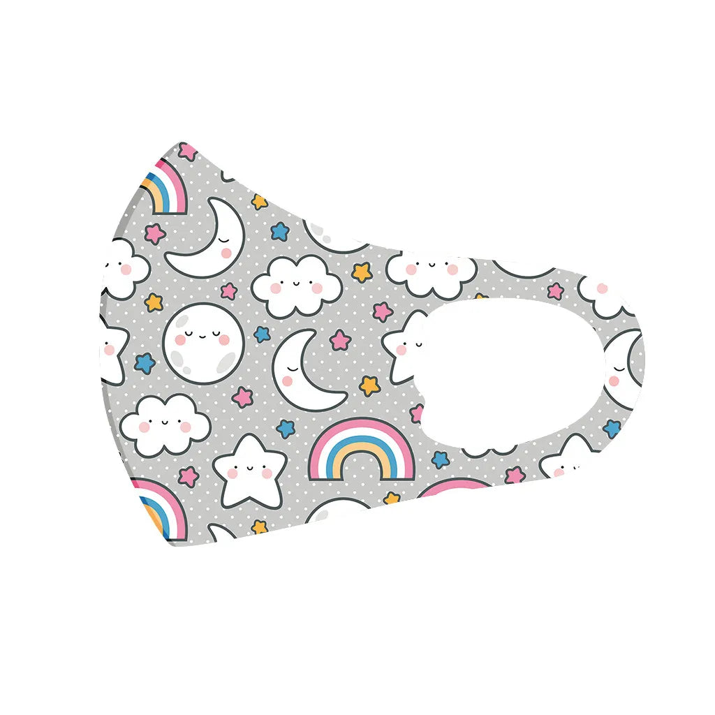 5PCS Washable Kids Face Masks – Reusable Cartoon Mouth Covers for Boys & Girls | Breathable, Comfortable, Dust-Resistant Design