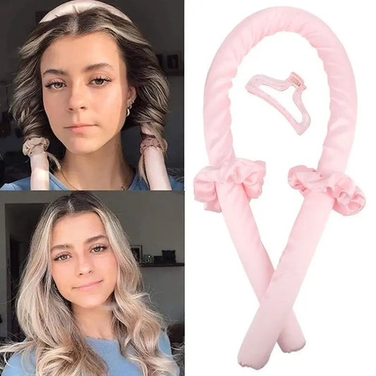Heatless Curling Rod Headband for Women – No-Heat Hair Curler Soft Headband for Overnight Curls