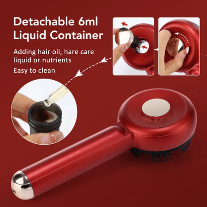 Electric Microcurrent Massage Comb – 660nm Red Light Hair Growth & Scalp Massager for Hair Care, Relaxation & Blood Circulation