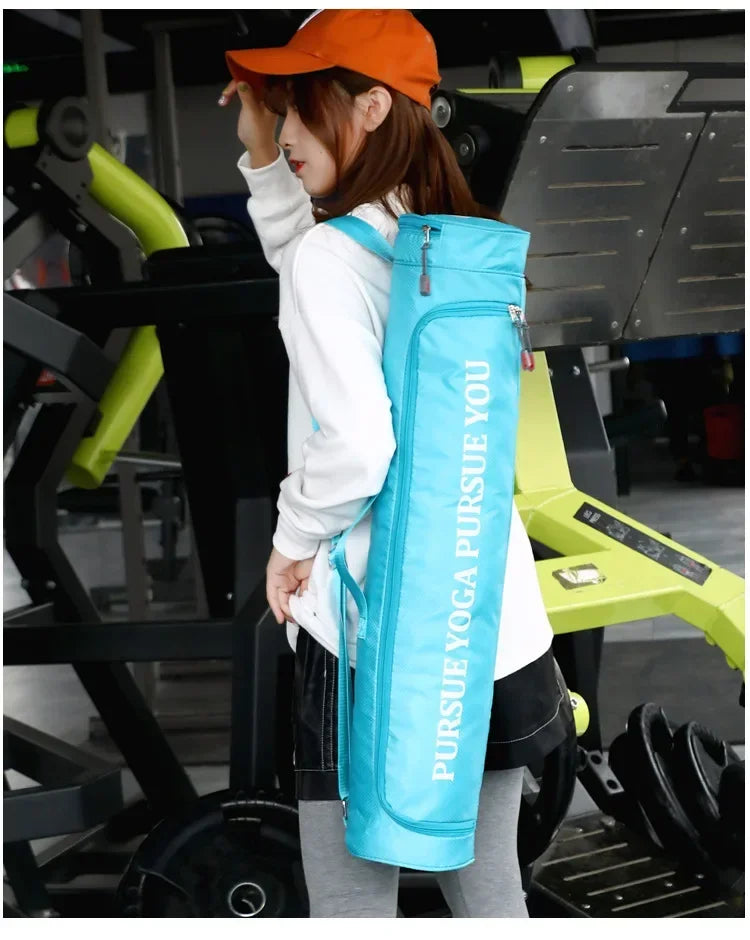 Yoga Mat Carrying Bag with Zipper Pockets – Large Capacity Fitness Gym Knapsack, Waterproof Sports Yoga Mat Holder (Women)
