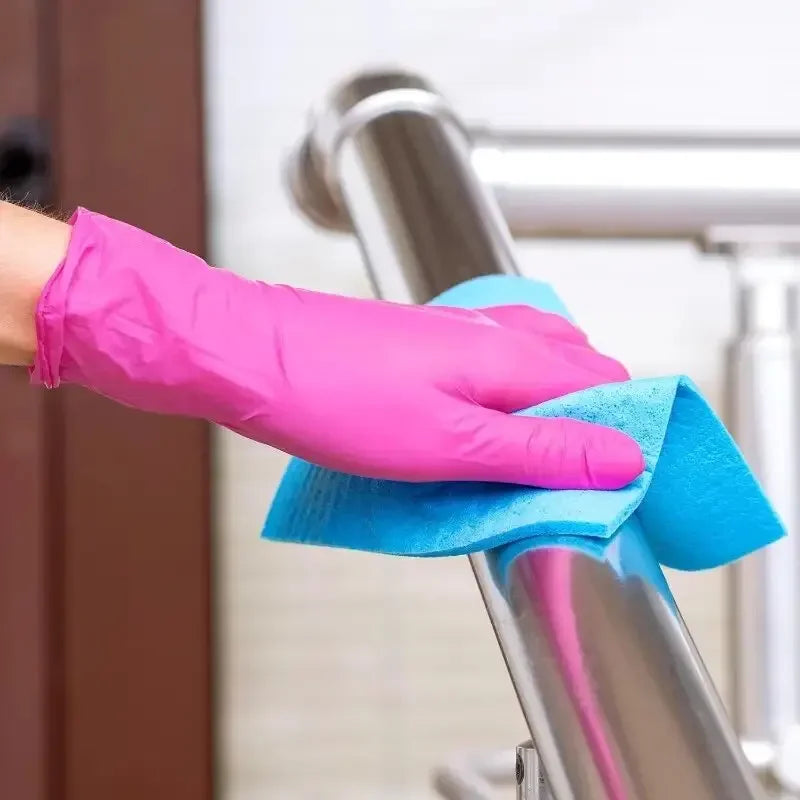 Multi-Color Nitrile Disposable Gloves – Latex-Free, Waterproof, Durable Household Cleaning Gloves (XS/S/M/L Sizes Available)
