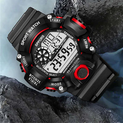 MAYZHISU Men’s Digital Sports Watch | Large Dial | Alarm, Stopwatch & Backlight | 3ATM Water Resistant | Military Style Wristwatch