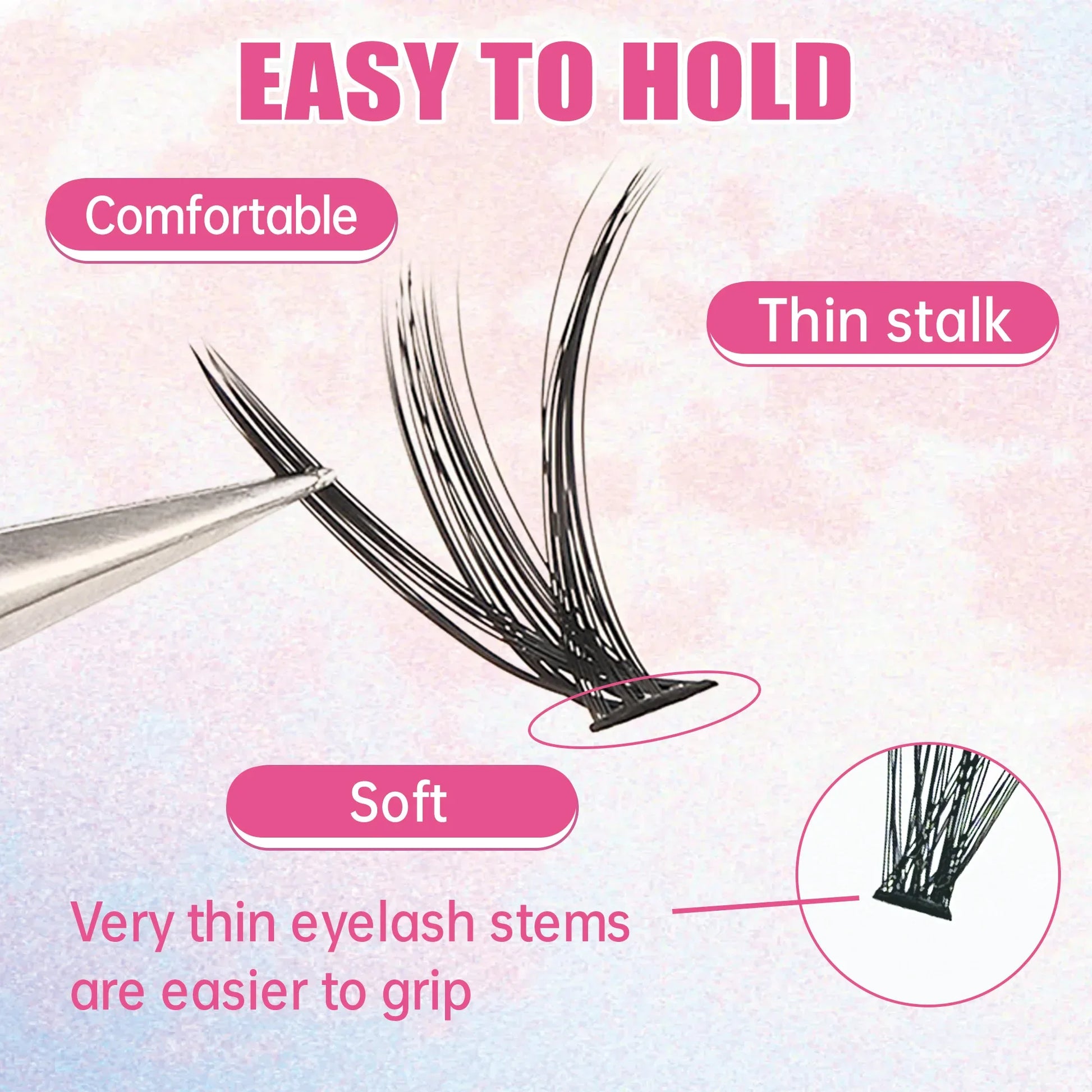 DIY Lash Extension Kit 200PCS Cluster Lashes 8–14mm w/ Bond Seal & Tweezers