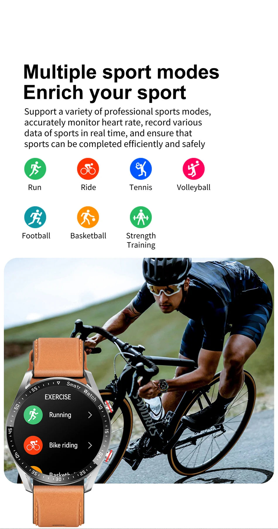 Men’s Bluetooth Smart Watch | Fitness & Activity Tracker | Call & Message Alerts | Waterproof Sports Smartwatch with Box
